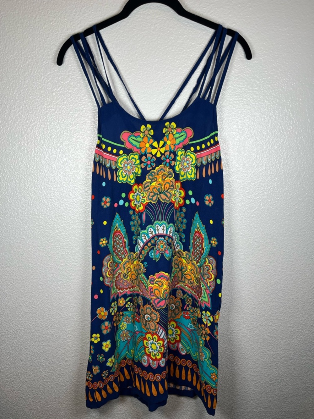 Nanette Lepore Utopia Multicolor Floral Print Crossback Swim Coverup Dress MD - Picture 3 of 9